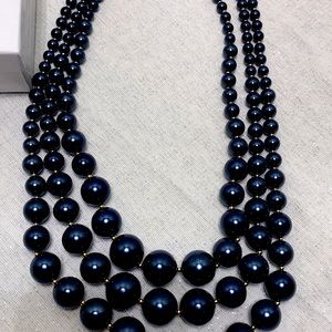 3 Strand Sapphire Pearl Necklace